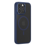 Comma &uuml;mbris Joy Elegant Mag jaoks iPhone 15 Plus sinine