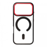 Dėklas telefonui COLOR EDGE MAG COVER suderinamas su MagSafe IPHONE 17 Pro - juodas raudonas