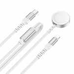 Belaidis įkroviklis Hoco Apple Watch 2in1 (CW54) 1.2m baltas