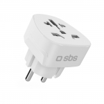 SBS Shucko/EU Travel Adapter - Universal - White