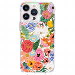 Rifle Paper Clear MagSafe &uuml;mbris seadmele iPhone 14 Pro Max, Garden Party Blush mustriga