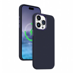 Crong Color Cover LUX Magnetic &uuml;mbris seadmele iPhone 15 Pro, MagSafe'iga &uuml;hilduv, tumesinine
