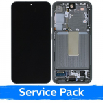 LCD Ekraan &Uuml;hildub Samsung S911 S23 Koos Frame / Roheline / (Service Pack)