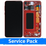 LCD ekraan &uuml;hilduv Samsung G970 S10e raamiga / Cardinal Red / (Service Pack)