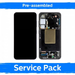 LCD ekranas suderinamas su Samsung S921 S24 su rėmeliu / Marble Grey / (I&scaron; anksto surinktas Service Pack)