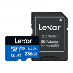 Lexar High-Performance 633x microSDXC 256 GB m&auml;lukaart + SD-adapter