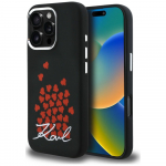 Karl Lagerfeld silikoonist &uuml;mbris s&uuml;dame logoga MagSafe iPhone 16 Pro Max - must