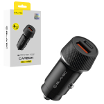 Blavec Car charger BS-03B Carbon - USB + Typ C - QC 3.0 18W PD 30W (CCBS03BC-UCB) czarna