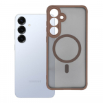 FULL MATTE MAG COVER &Uuml;mbris compatible with MagSafe jaoks SAMSUNG S25 Plus brown