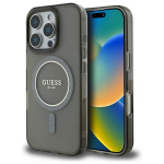Guess IML Glitter Circle MagSafe &uuml;mbris jaoks iPhone 16 Pro - must