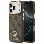 Guess 4G Strass Logo MagSafe &uuml;mbris jaoks iPhone 17 Pro - brown