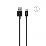 Puro valge USB-A USB-C Kaabel 1m - must
