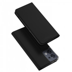 Dux Ducis Skin Pro puhul Oppo Reno 8 flip cover kaart rahakott stend must