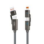 XO cabel NB275 4w1 USB-C - Lightning + USB - USB-C 60W 1,0 m ilgio
