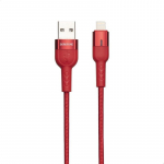 Borofone Starlight BU17 USB-A&ndash;Lightning kaabel, 1.2 m, punane