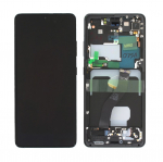 LCD screen Samsung G998 S21 Ultra koos touch screen ja frame Phantom Must original (assembled service pack)