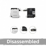 SIM lizdas/ Kontaktai skirti Apple iPhone XR / 100% originalus (i&scaron;imtas i&scaron; įrenginio)