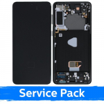 LCD Ekraan &Uuml;hildub Samsung G996 S21 Plus Koos Frame / Phantom Must / (Service Pack)