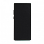 LCD ekranas suderinamas su Samsung N950 Note 8 su rėmeliu / Midnight Black / (Atnaujinta: Telemax) (Apdegusios ikonos baltame fone)