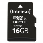 M&auml;lukaart Micro SDHC 16GB UHS-I adapteriga Intenso