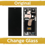 Samsung Galaxy S23 Ultra (S918) LCD-ekraan raamiga, Phantom Black must / punane / grafiithall (taastatud Hiinas)