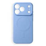 Case for iPhone 18 Pro / 17 Pro Silicone Mag Cover compatible with MagSafe (camera protection) light blue