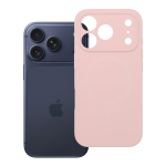 Kaitse&uuml;mbris seadmele iPhone 18 Pro / 17 Pro: Silicone 2 mm, kaamerakaitsega, v&auml;rv: puudriroosa
