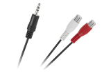 3,5 mm JACK-pistiku &ndash; 2 RCA pesa kaabel, 25 cm