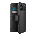 SBS Wallet Classic &uuml;mbris mudelile iPhone 18 Pro Max, rahakoti ja alusega &ndash; must