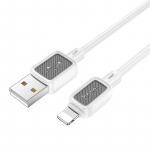 Kaabel USB A to Lightning Hoco 2,4A 1 m X108 valge