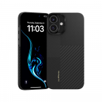 Benks Montage magnetinis Armor Air Kevlar dėklas su PC rėmeliu 600D+1500D (M064) Iphone 16 Plus telefonui juodas