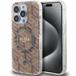Guess IML GCube MagSafe &uuml;mbris jaoks iPhone 15 Pro - brown