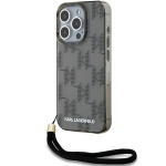 Karl Lagerfeld IML Mono KL Pattern & Cord &uuml;mbris jaoks iPhone 15 Pro - must