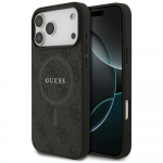 Guess 4G Ring Classic Logo MagSafe &uuml;mbris jaoks iPhone 17 Pro Max - must