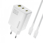 Dudao A29C 65W GaN Wall Laadija + USB-C Kaabel - valge