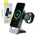 Blavec Induction charger BQI-05 Qi 15W magnetic Magsafe 3 in 1 UniCharge (BQI05-QIMS) silver