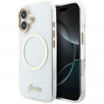 Guess IML Script Metal MagSafe &Uuml;mbris for iPhone 17 - l&auml;bipaistev