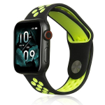 Beline Dirželis Apple Watch Sport Silicone 42/44/45/49mm juodas/žalsvai geltonas