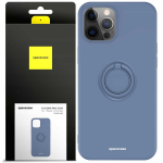 Spacecase Silikoninis dėklas su žiedu iPhone 12 Pro Max mėlynas