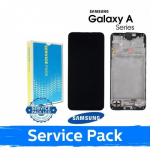 LCD ekraan &uuml;hilduv Samsung A165 A16 4G must raamiga (Service Pack)