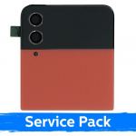 LCD ekranas suderinamas su Samsung F721 Z Flip4 (OUTER) su rėmeliu / Raudonas / (Service Pack)