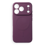 Case for iPhone 18 Pro / 17 Pro Silicone Mag Cover compatible with MagSafe (camera protection) dark cherry