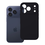 Kaitse&uuml;mbris seadmele iPhone 18 Pro / 17 Pro: Silicone 2 mm, kaamerakaitsega, v&auml;rv: must