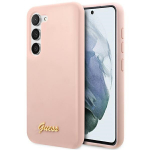 Guess GUHCS23MLSLMGPP S23+ S916 roosa/roosa hardcase Silicone Script Metal Logo