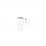 XO wall charger CE19 QC 18W 1x USB valge + cable microUSB