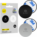 Blavec Metal plate jaoks magnetic hoidja BM-03 set of 2 pieces round (40mm) must and h&otilde;bedane
