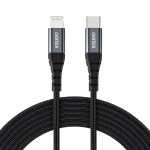 Choetech IP0039 USB-C / Lightning MFi kaabel, 1.2m long - must