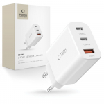 Tech-Protect NC30W laadija 2x USB-C PD 30W / USB-A QC 3.0 - valge
