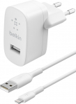 Laadija Belkin Boost Charge 12W USB-A + USB-A to Lightning kaabel 1.0m valge