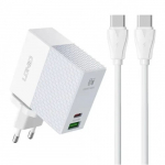 Seina laadija LDNIO A2620C USB, USB-C 65W + USB-C - USB-C kaabel